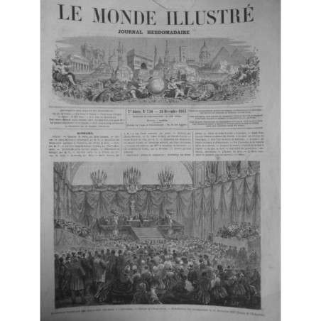 1863 MI CLOTURE EXPOSITION NATIONALE BEAUX ARTS APLIQUES INDUSTRIE