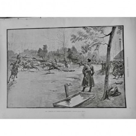 1889 IM COSAQUE JARDIN ACCLIMATATION KOUBAN MOEURS DESERT NOMADE DESSIN SCOTT