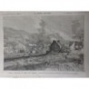 1882 PI CANADA RUINES QUEBEC INCENDIE DESSIN LEPERE FUMEE