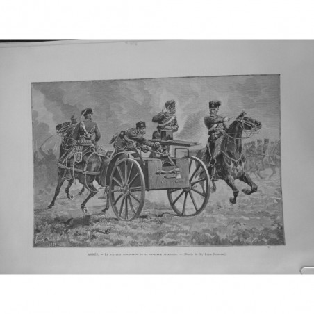 1888 ARMEE NOUVELLE MITRAILLEUSE CAVALERIE ALLEMANDE