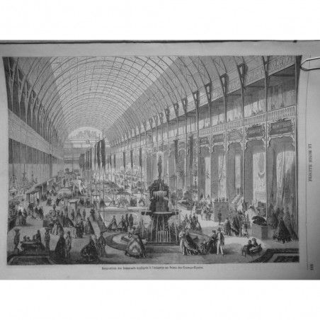 1863 MI EXPOSITION BEAUX ARTS APPLIQUES INDUSTRIE PALAIS CHAMPS ELYSEES