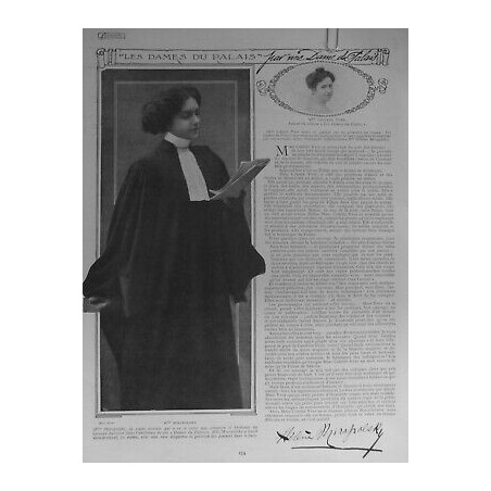 1910 FEMME FEMINISME AVOCATE MLLE MIROPOLSKY