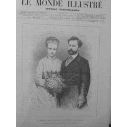 1875 PERSONNALITE PRINCESSE LOUISE BELGIQUE PRNCE PHILIPPE SAXE MARIES BRUXELLES