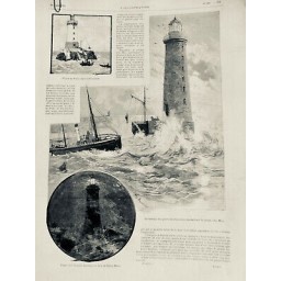 1891 I PHARE D AR MEN PHARE DU FOUR FINISTERE PHARE GRANDS JARDINS SAINT MALO