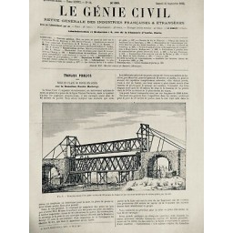 1895 GC REMPLACEMENT PONT BOIS STRUCTURE METALLIQUE CANADA CANADIAN RAILWAY