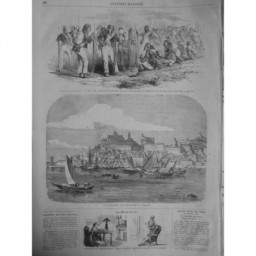 1863 UI SOLDATS EGYPTIENS SERVICE FRANCE VUE ANCONE ADRIATIQUE