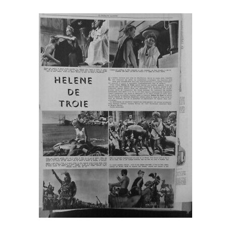 1956 PERSONNALITES HELENE DE TROIE SCENES FILM SUPERPRODUCTION AMERICAINE