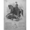 1878 I FEMME FEMINISME AMAZONES EXERCISE HAUTE ECOLE MLLE LOISSET ECUYERE CIRQUE