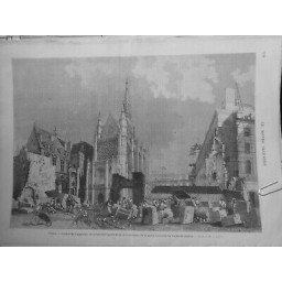 1873 MI PARIS DEMOLITION EMBELISSEMENT TRAVAUX DEGAGEMENT SAINTE CHAPELLE