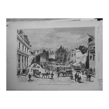 1877 I PARIS DEMOLITION EMBELLISSEMENT ASPECT PLACE ECOLE MEDECNE