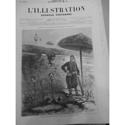 1876 EMPIRE OTTOMAN TETES MUTILEES INSURGES BULGARES EXPOSEES FORTERESSE WIDIN