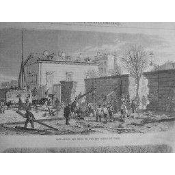 1860 I PARIS EMBELLISSEMENT DEMOLITION MURS ANCIEN OCTROI