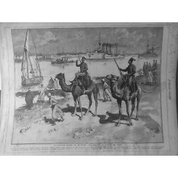 1904 GI FLOTTE RUSSE RENFORT TRAVERSANT CANAL SUEZ