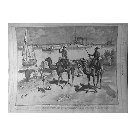 1904 GI FLOTTE RUSSE RENFORT TRAVERSANT CANAL SUEZ