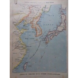 1904 CARTE GUERRE RUSSO JAPONAISE