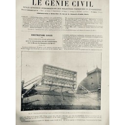 1896 GC CONSTRUCTION PILÔNE METALLIQUE FILS TELEPHONIQUE BOURSE COMMERCE PARIS