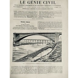 1896 GC CANAL HARLEM HUDSON EAST RIVER NEW YORK PONT WASHINGTON HIGHBRIDGE