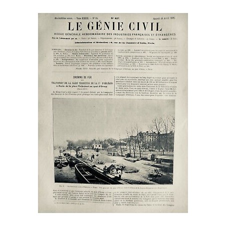 1898 GC CHEMIN FER NVELLE GARE TERMINUS ORLEANS PARIS QUAI ORSAY