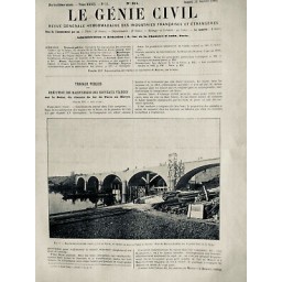 1898 GC NOUVEAUX VIADUCS MACONNERIE SEINE CHEMIN FER PONT MAISON LAFITTE