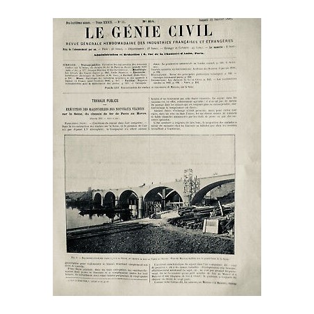 1898 GC NOUVEAUX VIADUCS MACONNERIE SEINE CHEMIN FER PONT MAISON LAFITTE