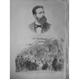 1882 PERSONNES CELEBRES INGENIEUR ARNAUD INAUGURATION TUNEL SAINT-GOTARD