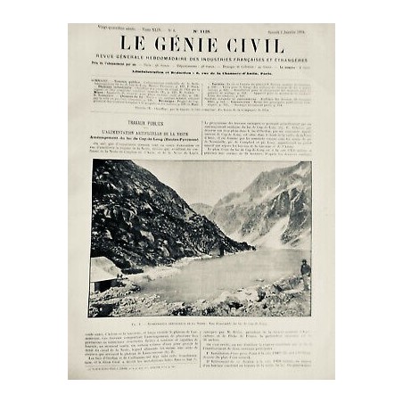 1904 GC AMENAGEMENT LAC CAP LONG HAUTES PYRENEES ALIMENTATION ARTIFICIELLE NESTE