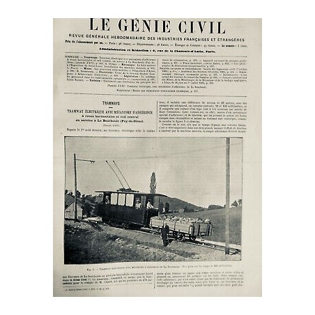 1904 GC TRAMWAY ELECTRIQUE MECANISME ADHERENCE ROUE HORIZONTALE BOURBOULE