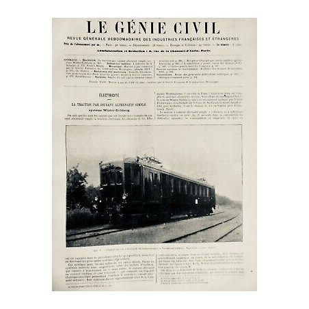 1904 GC ELECTRICITE TRACTION COURANT ALTERNATIF SIMPLE SYSTEME WINTER EICHBERG