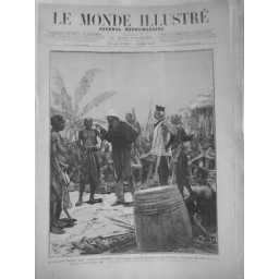 1884 PERSONNES CELEBRES MI MISSION BRAZZA OUEST AFRICAIN CONVOI PORTEURS BATEKES