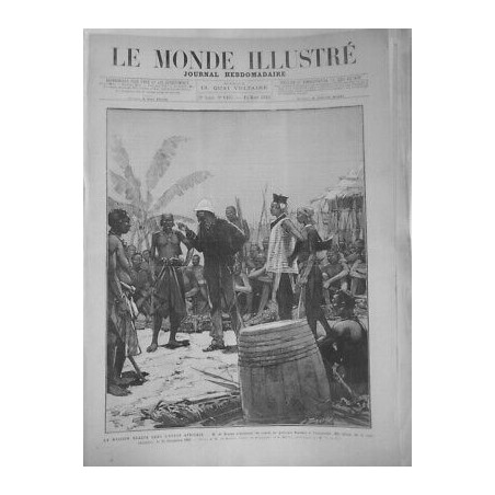 1884 PERSONNES CELEBRES MI MISSION BRAZZA OUEST AFRICAIN CONVOI PORTEURS BATEKES