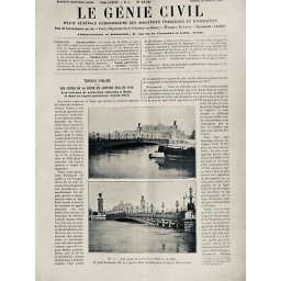 1924 GC CRUES SEINE TRAVAUX PROTECTION PONT ALEXANDE III