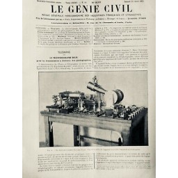 1923 GC TELEGRAPHIE TELESTEREOGRAPHE BELIN TRANSMISSION DISTANCE PHOTOGRAPHIE