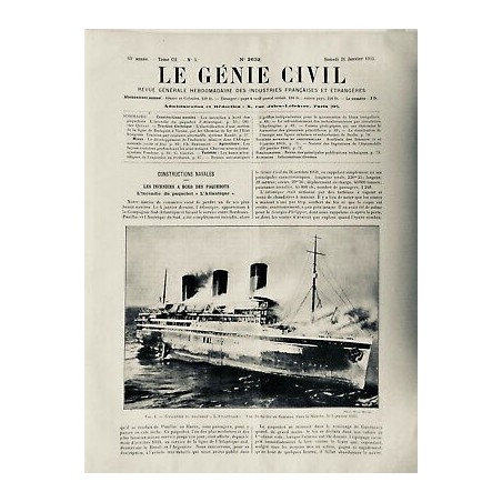 1933 GC CONSTRUCTION NAVALE INCENDIE PAQUEBOT ATLANTIQUE FLAMME MANCHE