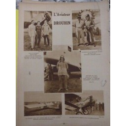 1928 JV AVIATEUR DROUHIN PILOTE DIFFERENTS APPAREILS FARMAN TRANSPORT AVIONETTE