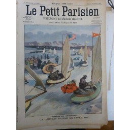 1906 1907 COURSE SCOOTERS BATEAU SAUVETAGE VOILE