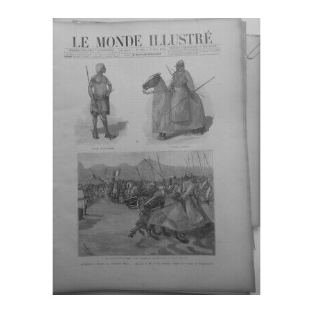 1892 LIEUTENANT MIZON SULTAN DE N GOUNDERE ZOUBIR AFRIQUE   2 JOURNAUX