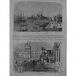 1865 UI  VENISE DOGANA EGLISE SANTA MARIA TOUR HORLOGE