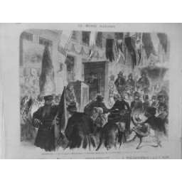 1872 CARNAVAL PAYS BAS ROTERDAM CHAR PRINCIPAL CAVALCADE CROQUIS VON ELLIOT