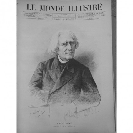 1886 FRANZ LISZT PIANISTE COMPOSITEUR BIOGRAPHIE