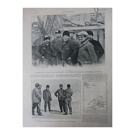 1904 EXPLORATEUR POLE NORD SUD EXPEDITION SUEDOISE OTTO NORDENSKJOLD