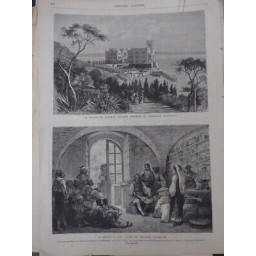 1861 1877 DALMATIE RAGUSE VUE JOUEUR GUZLA 3 JOURNAUX