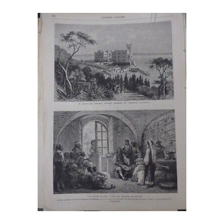 1861 1877 DALMATIE RAGUSE VUE JOUEUR GUZLA 3 JOURNAUX