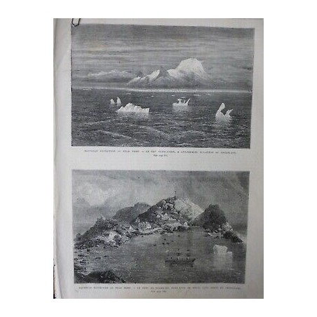 1875 EXPLORATEUR POLE NORD SUD CAP DESOLATION SUD OUEST GROENLAND