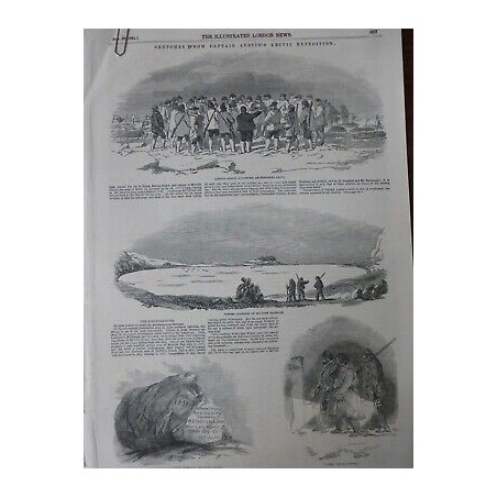 1851 EXPLORATEUR POLE NORD SUD EXPEDITION SIR JOHN FRANKLIN CAPITAINE AUSTIN