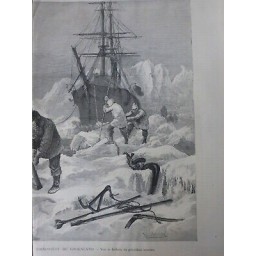 1875 EXPLORATEURS POLE NORD SUD HIVERNAGE COTE NORD OUEST GROENLAND