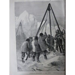 1875 EXPLORATEURS POLE NORD SUD HIVERNAGE COTE NORD OUEST GROENLAND