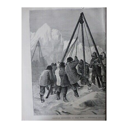 1875 EXPLORATEURS POLE NORD SUD HIVERNAGE COTE NORD OUEST GROENLAND