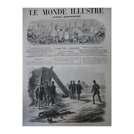 1870 ESPAGNE DUEL DUC MONTPENSIER DUC SEVILLE DESSIN F LIX