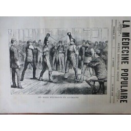 1884 ESCRIME DUEL ETUDIANTS ALLEMAGNE