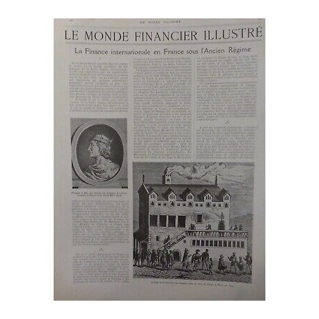 1922 MI FINANCE INTERNATIONALE FRANCE ANCIEN REGIME PHILIPPE LE BEL PALAIS PARIS